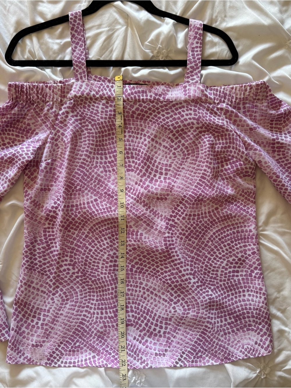 Thalia Sodi Lavender Mosaic Off-Shoulder Blouse